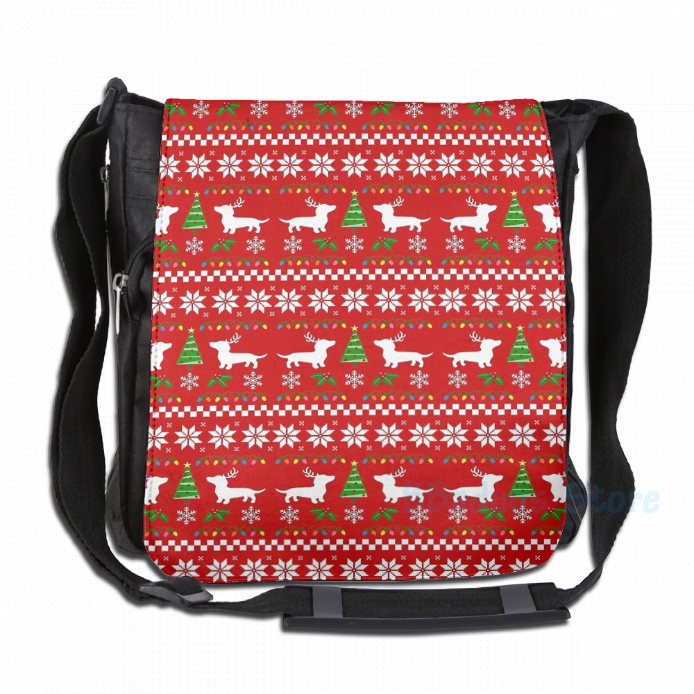 Funny Graphic print Dachshund Ugly Christmas Sweater Design USB Charge Backpack Men School Bags Women Bag Travel Laptop bag alx