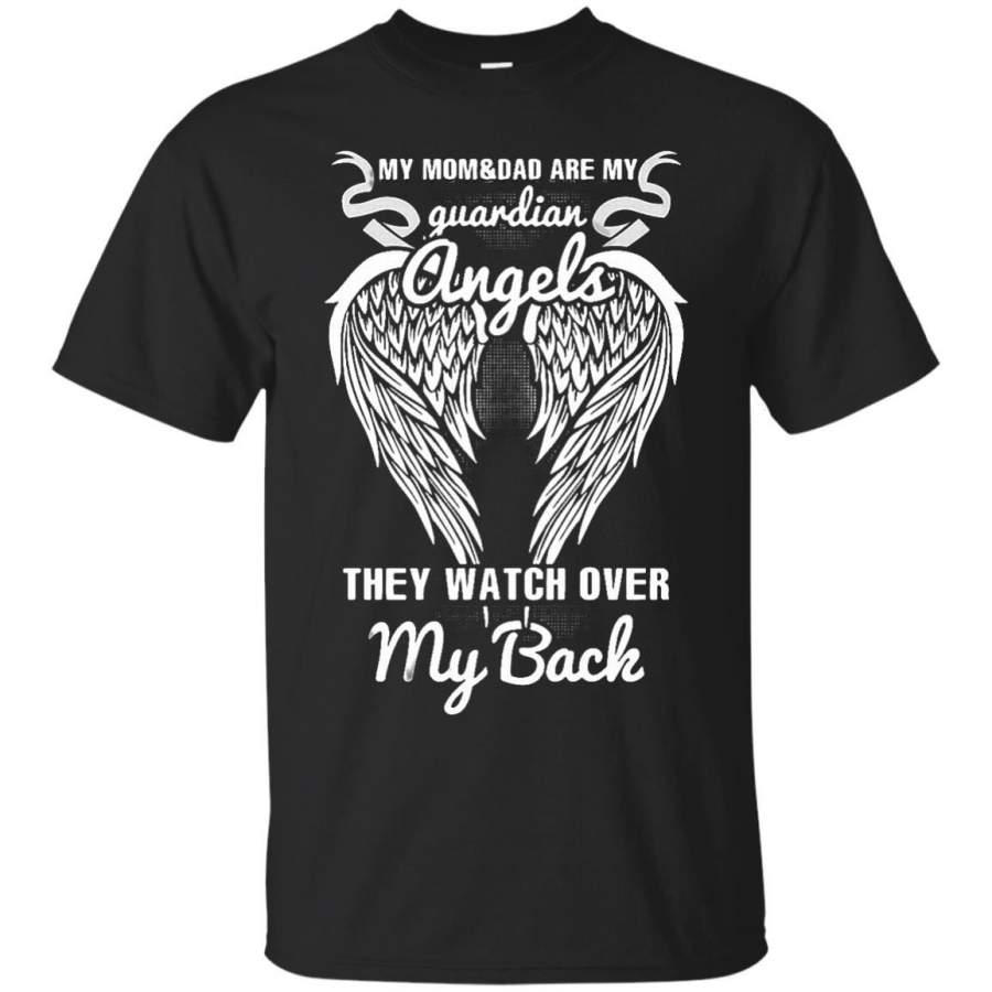 AGR Father s Day T-shirts My Mom And Dad Are My Guardian Angels Hoodies Sweatshirts