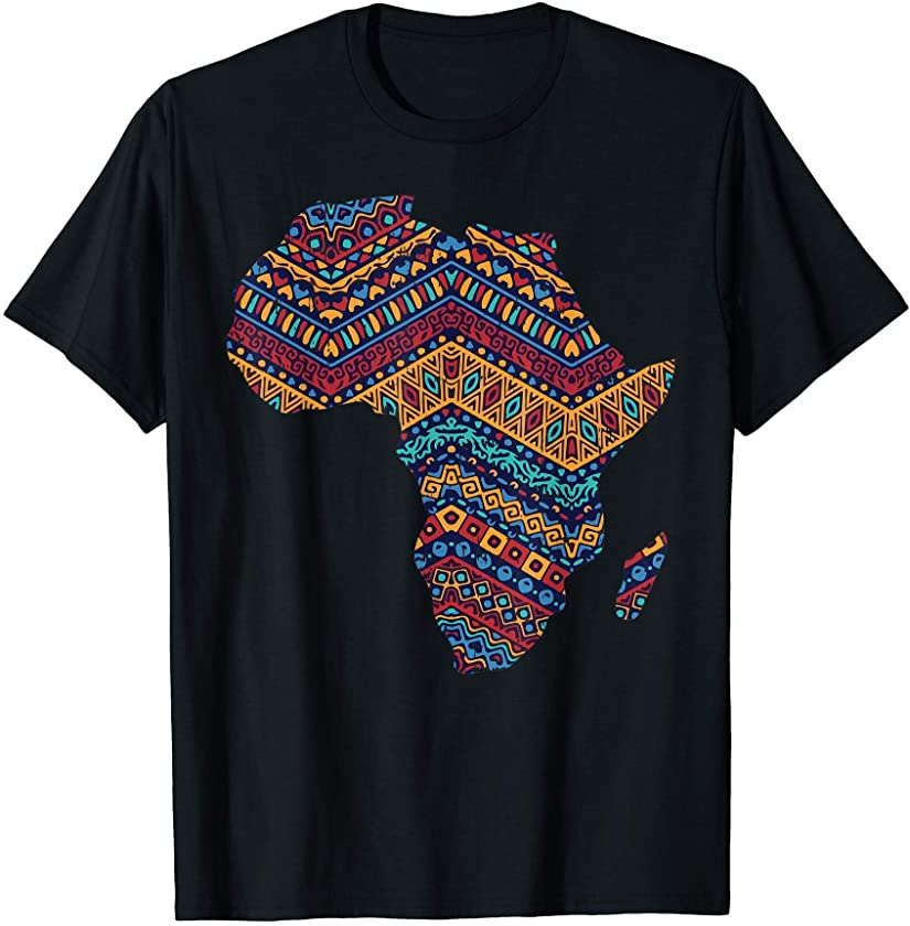 Africa Flag Kente Cloth Black Pride African American Gift T-Shirt