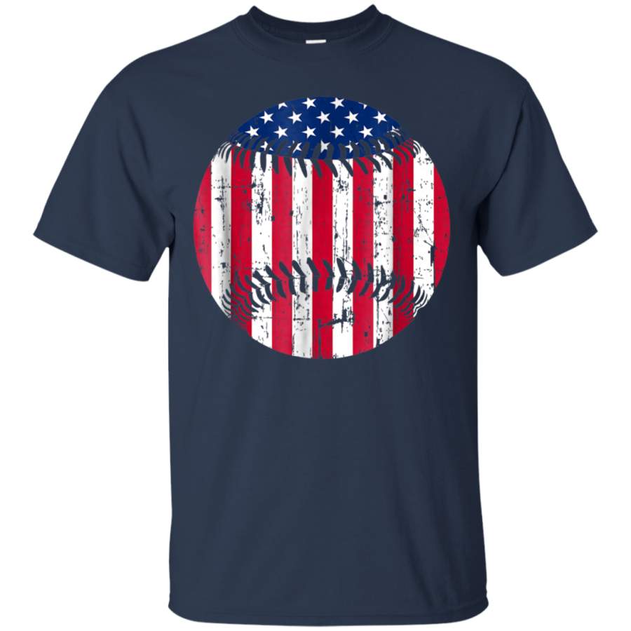 AGR American Flag Ball Baseball Softball Vintage Shirt Ball Flag