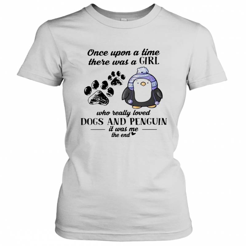 A Girl Who Really Loved Dogs And Penguin Women’s T-Shirt