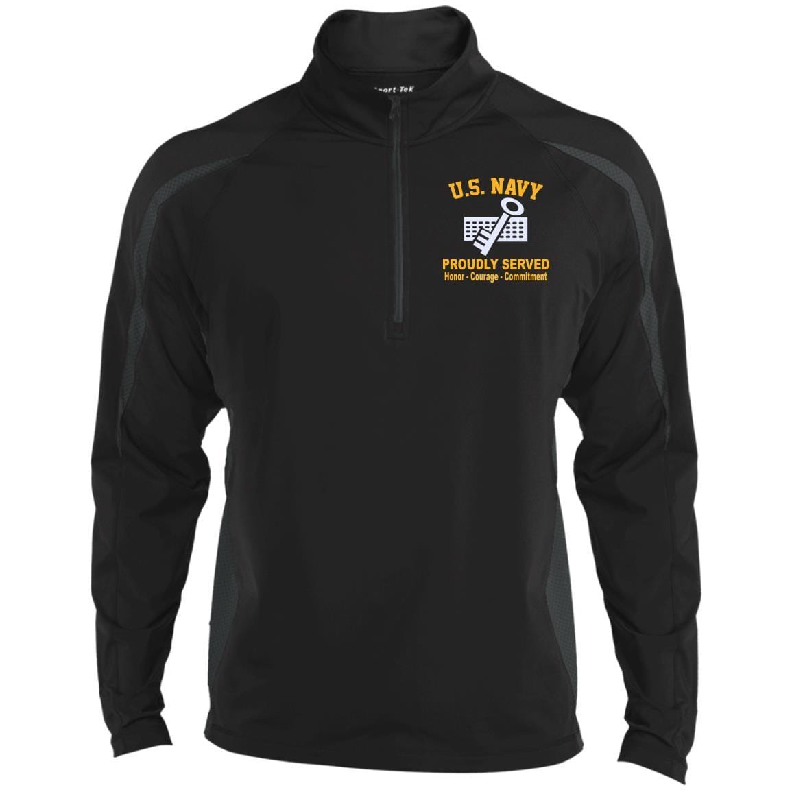 US Navy Disbursing Clerk DK Logo Embroidered LS Polo Shirt - Colorblock ...