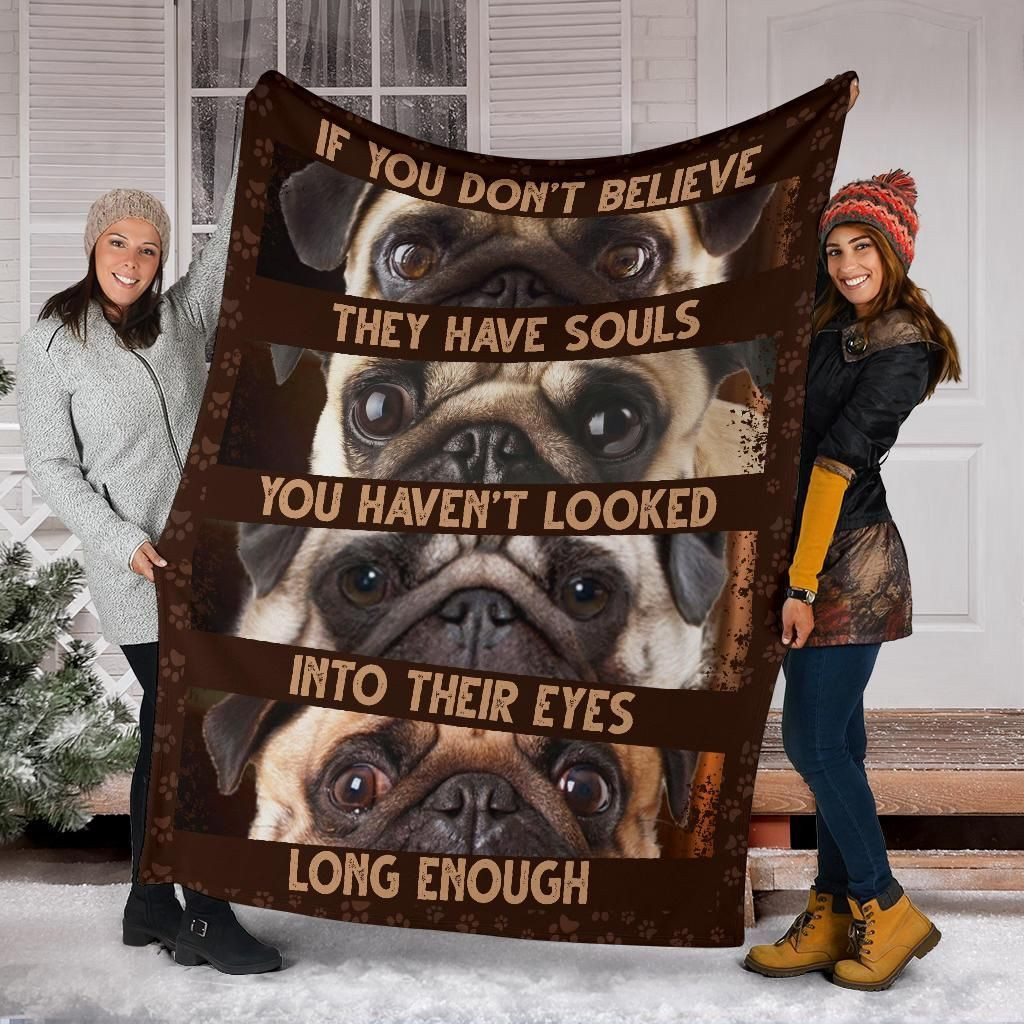 Pug Blanket, Christmas Gift, Dog Lover Blanket