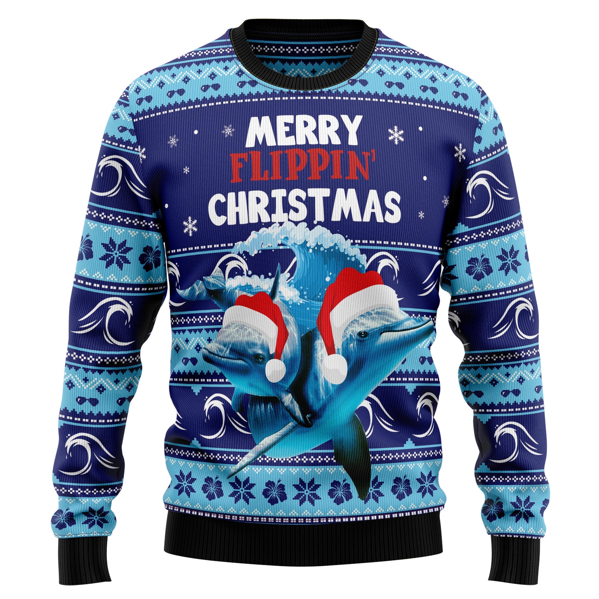 Dolphin Flippin’ Christmas Ugly Christmas Sweater – Lover Xmas Sweater Gift