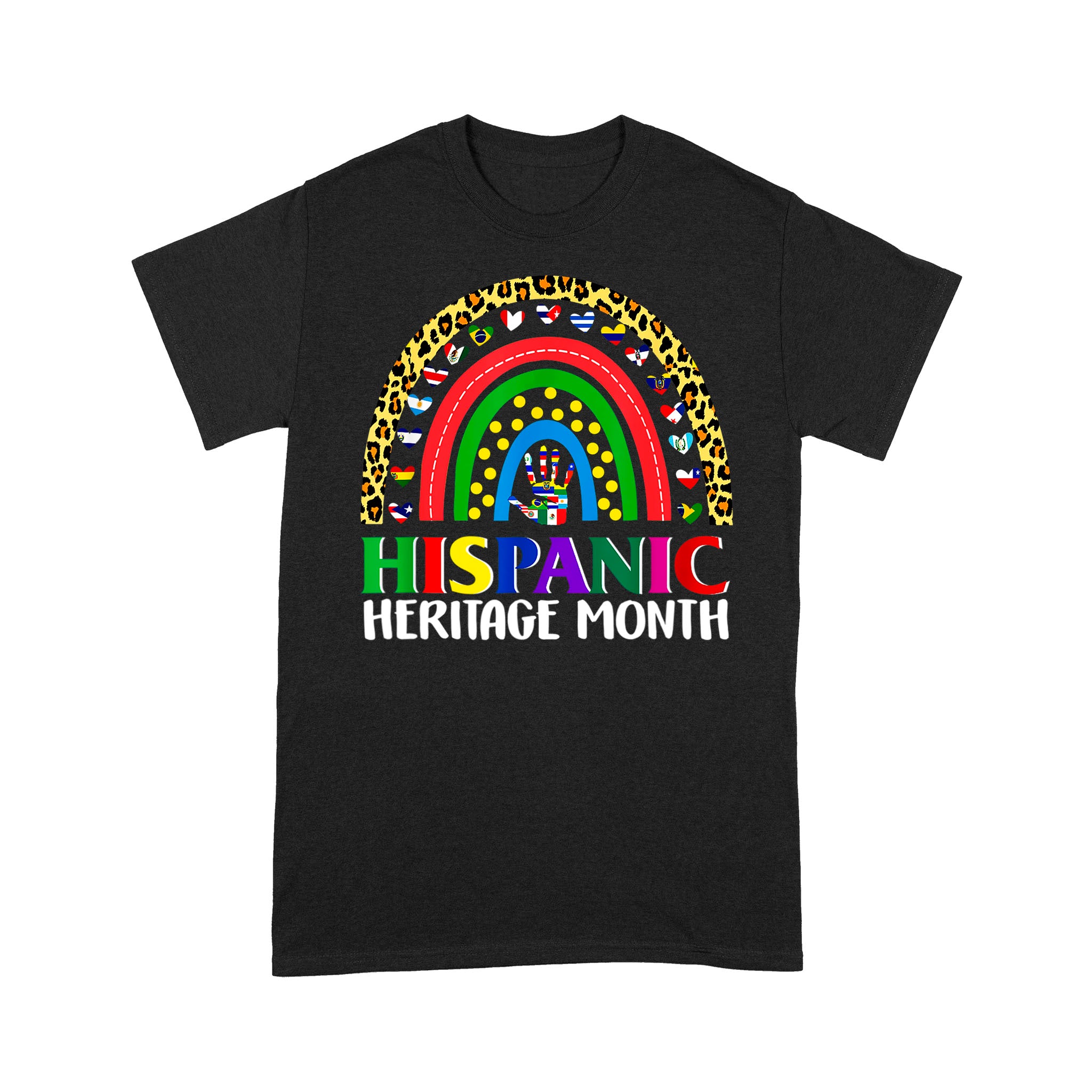 National Hispanic Heritage Month Rainbow All Countries Flags Shirt – Standard T-Shirt