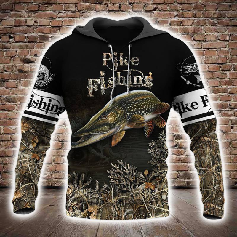 Pike Fishing All Over Printed Hoodie AI110114