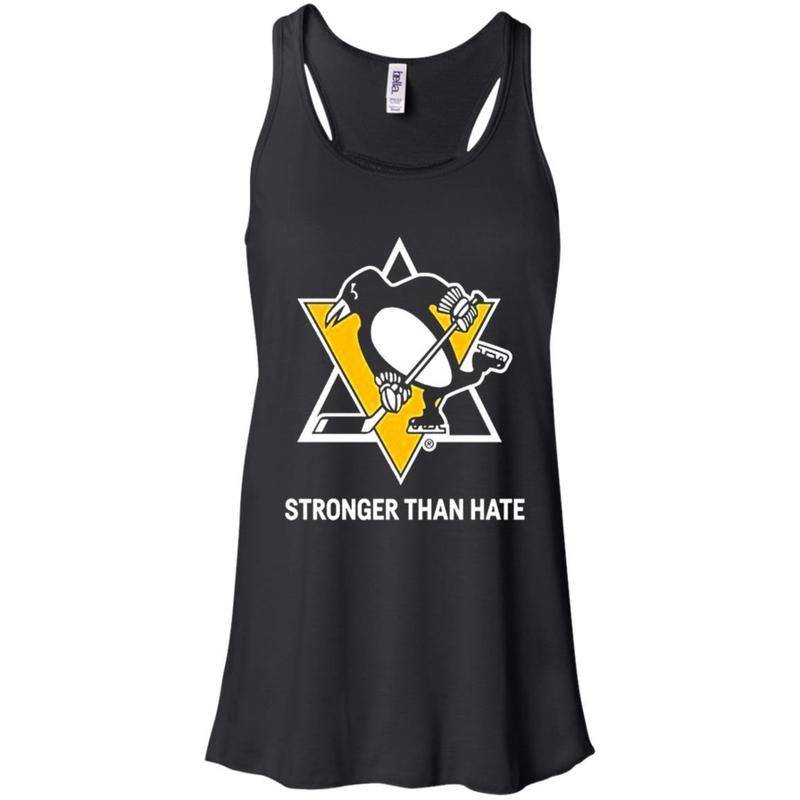 Buy Pittsburgh Penguins Stronger Than Hate Donate Racerback Tank