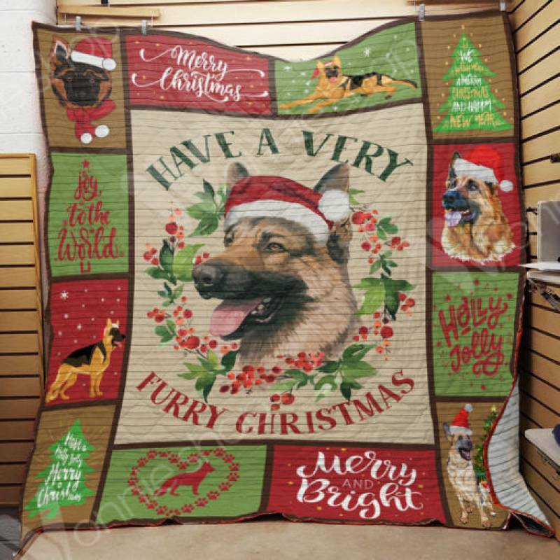 German Shepherd Dog Christmas Blanket AU2103 95O42