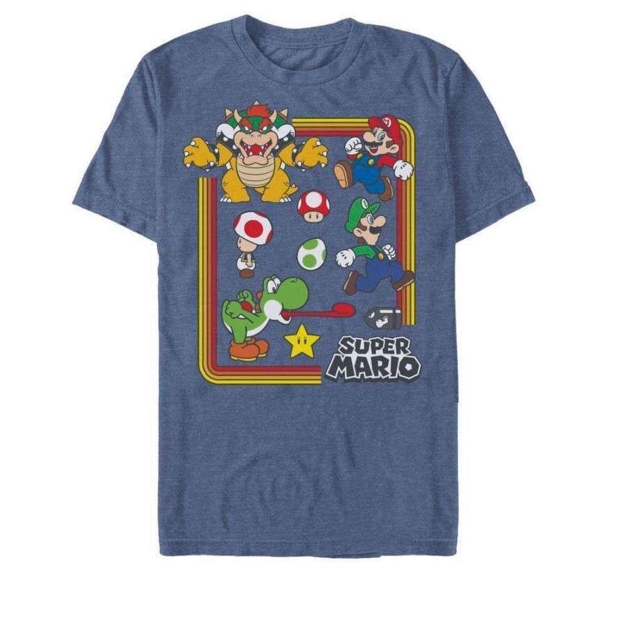 Super Mario Collection – Super Mario Nintendo T-Shirt, Heather Navy