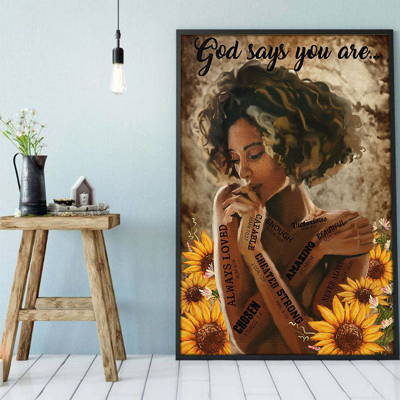 Afrocentric Canvas Modern Black Power Poster Prints African Girl African Men Elegant Wall Hanging