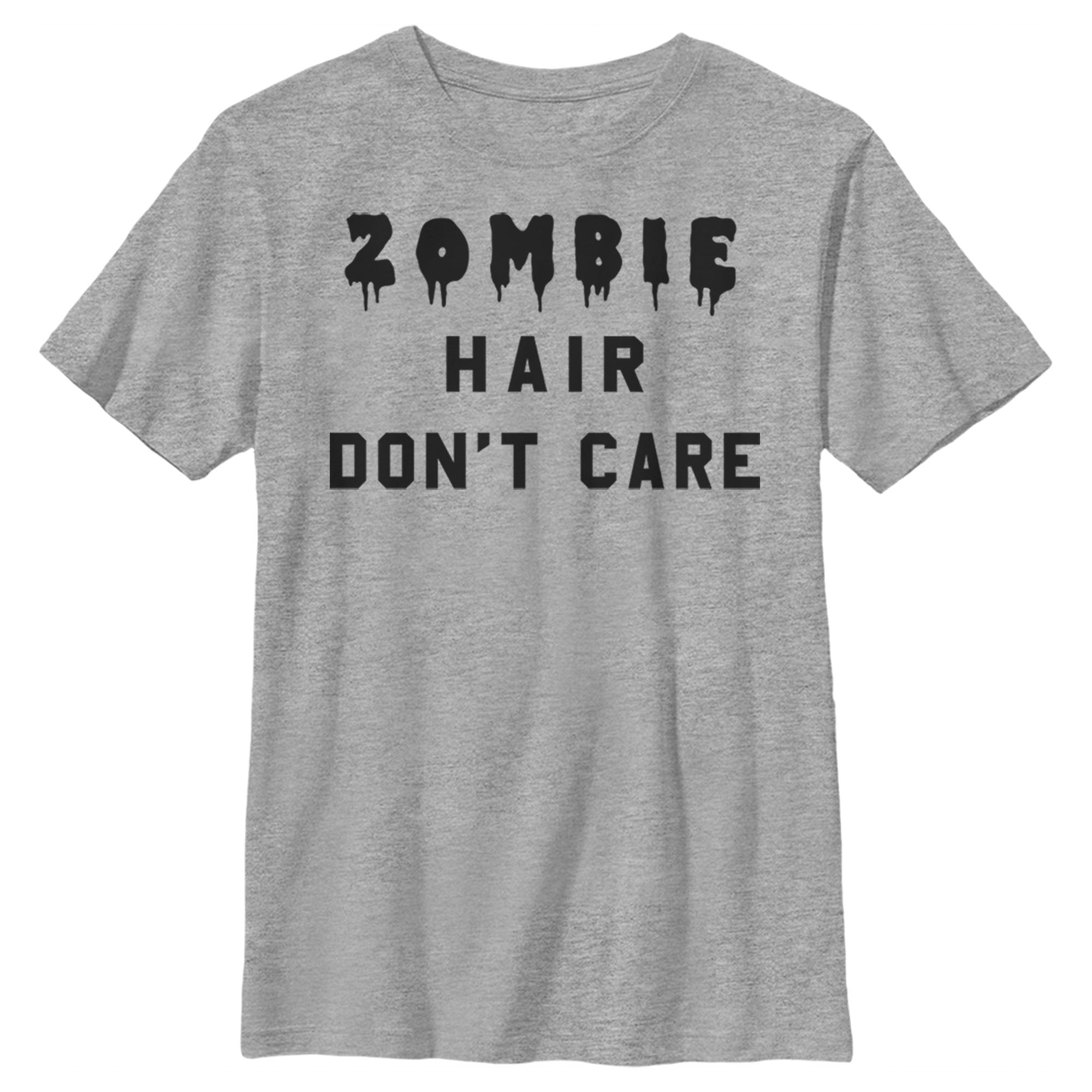 Lost Gods Boy’S Halloween Zombie Hair Don’T Care  T-Shirt