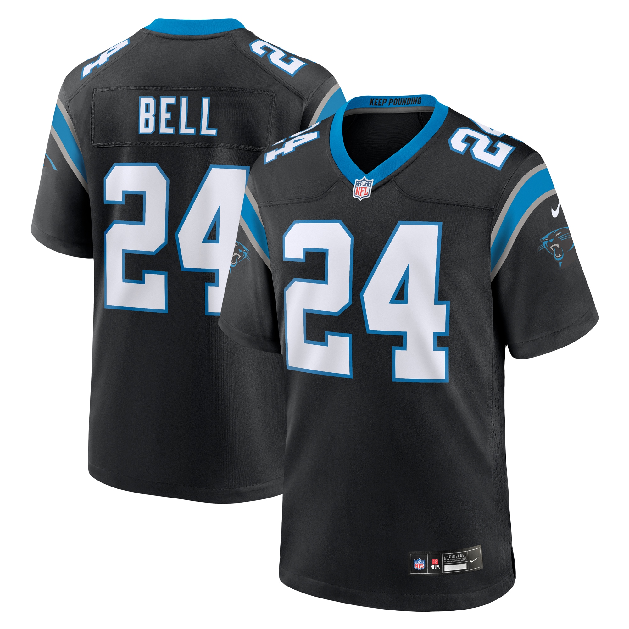 Men’s Carolina Panthers Vonn Bell Black Game Player Jersey