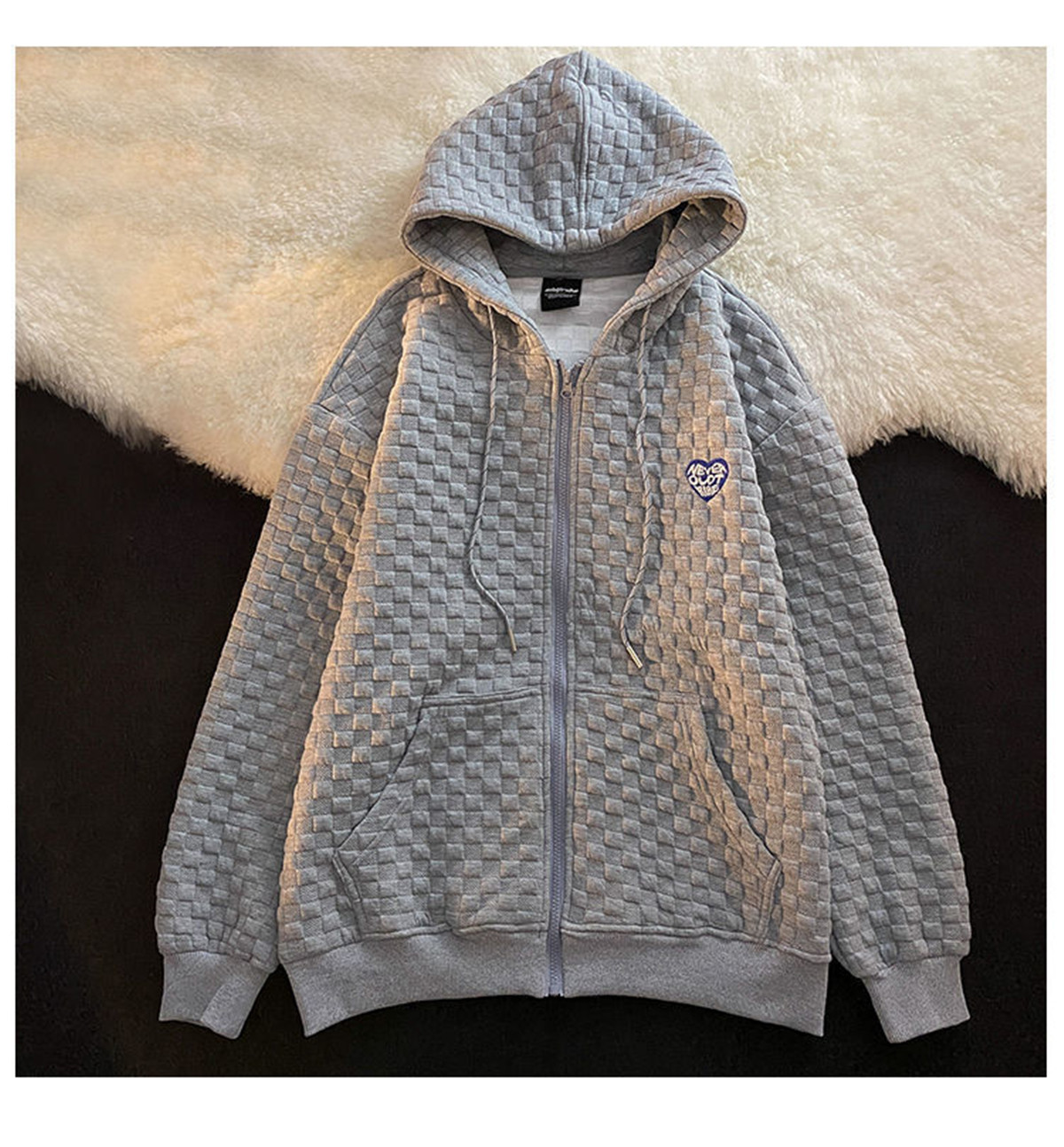 Cool Plaid Hoodie Boys Ulzzang Sweatshirts Femme Cute Oversized Gothic Hoodie Streetwear Spring Harajuku White Solid Tops Girl alx