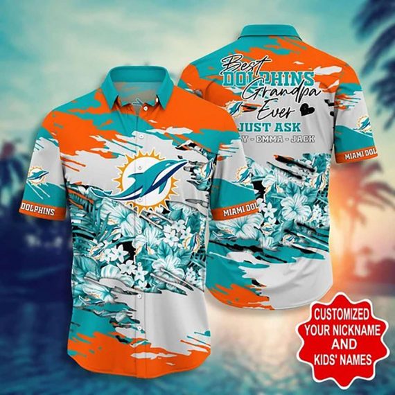 Miami Dolphins Pesonalized Hawaii Shirt Aloha Beach Holiday