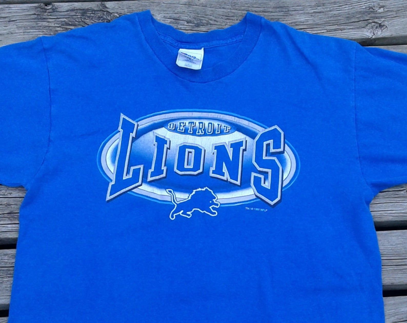 Vintage 1997 Detroit Lions Pro Player Made In Usa 90’S T-Shirt