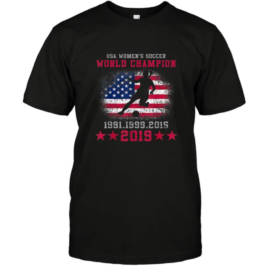 Vintage USA Women’s Soccer, World Champion 2019 with 4 stars shirt T-Shirt