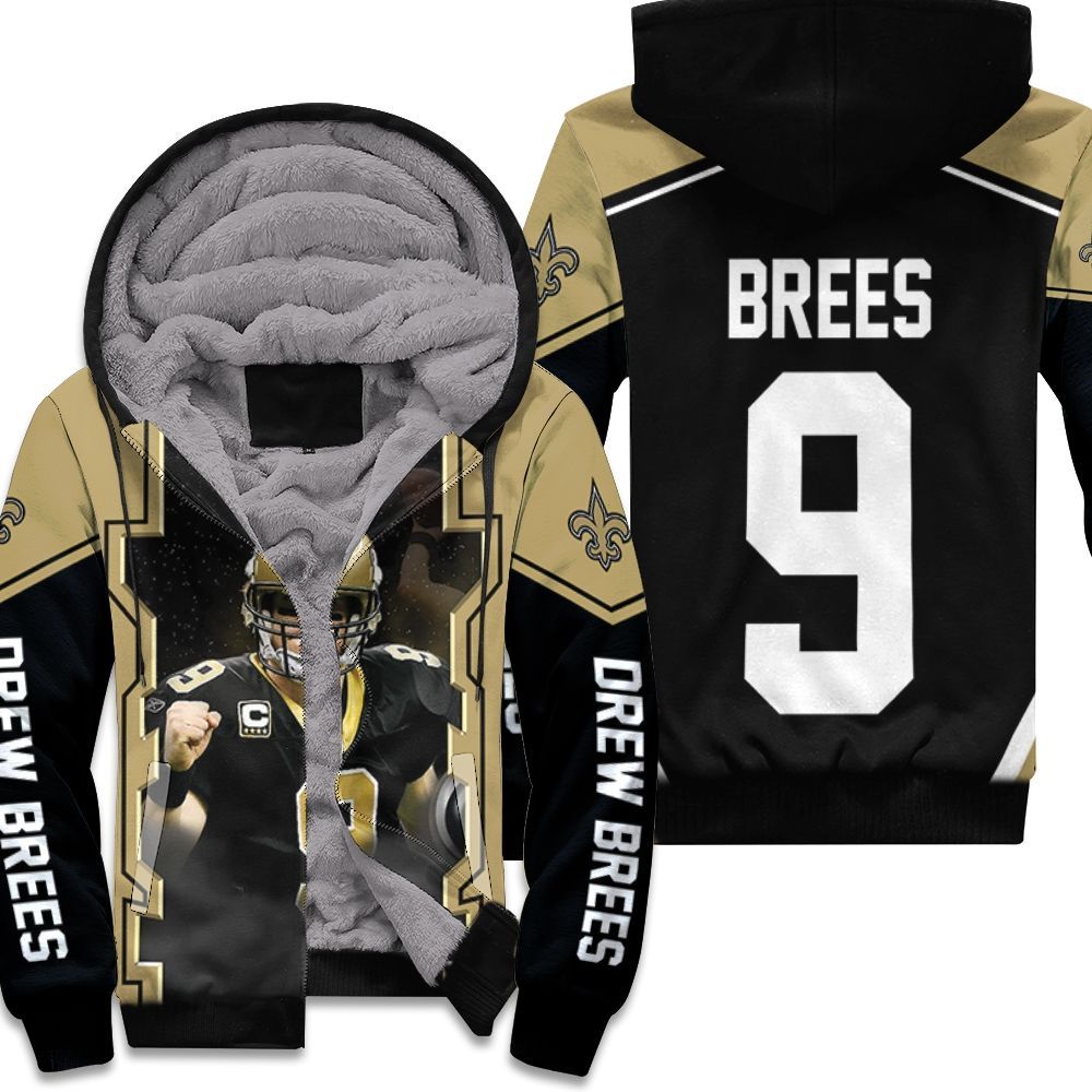 Drew Brees New Orleans Saints Fleece Hoodie All-Over Print