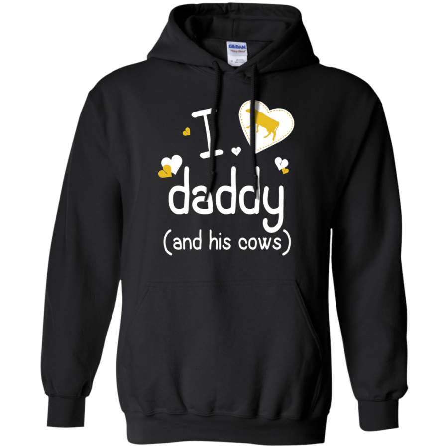 AGR I Love Daddy And His Cows Funny Family Hoodie