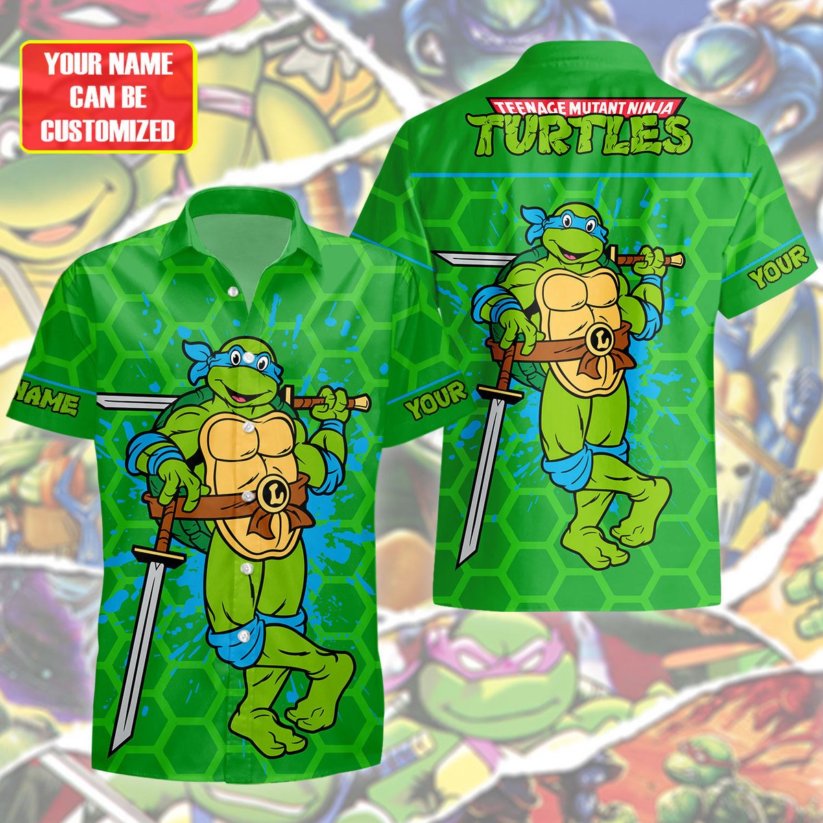 Personalized Tmnt Leonardo Hawaii Shirt Beach Short Q270211