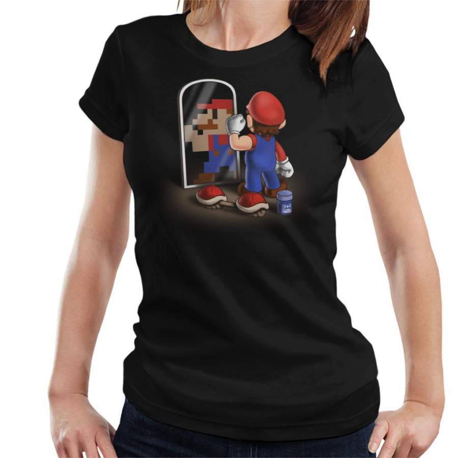 Super Mario Get In Shape Pixel Women’s T-Shirt