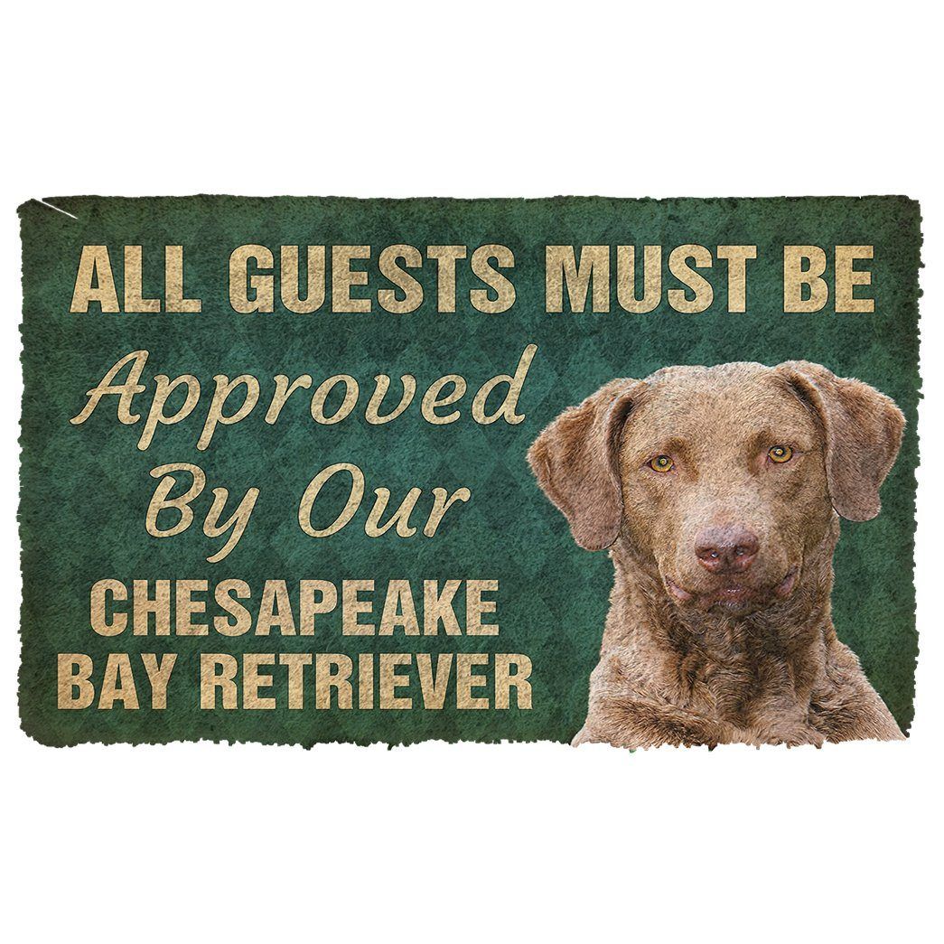 Gearhumans 3D Must Be Approved By Our Chesapeake Bay Retriever Custom Doormat