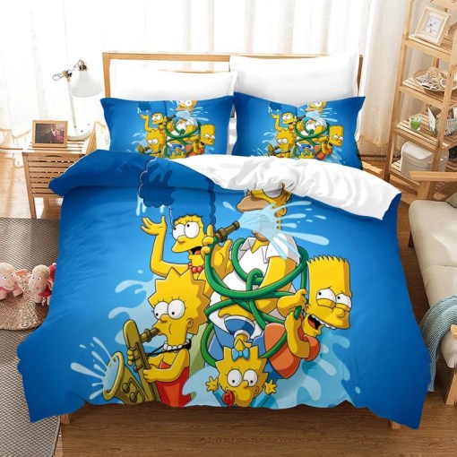 Anime The Simpsons Homer J Simpson 13 Duvet Cover Pillowcase Home Decor 3D Bedding Set