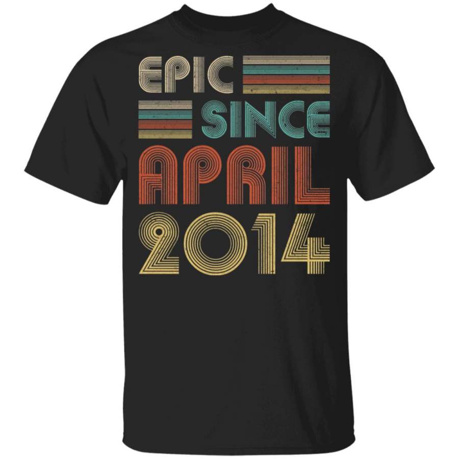 Epic Since April 2014 Vintage 6th Birthday Gifts Youth T-shirt