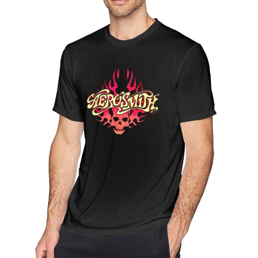 Aerosmith T Shirt Mens Casual Round Neck Short Sleeve T-Shirt