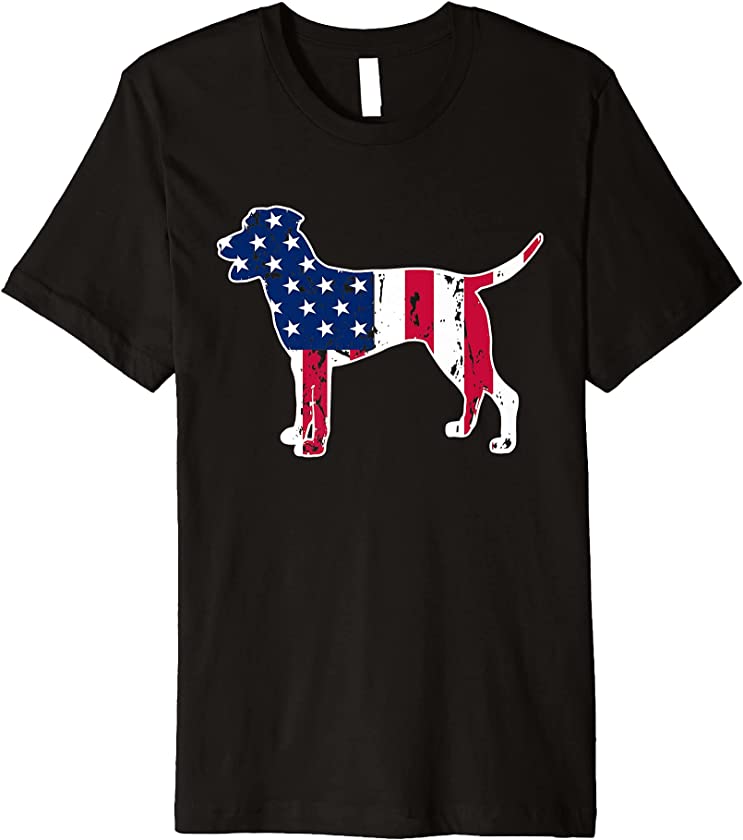 Catahoula Leopard Dog Lovers American Flag 4th of July Premium T-Shirt