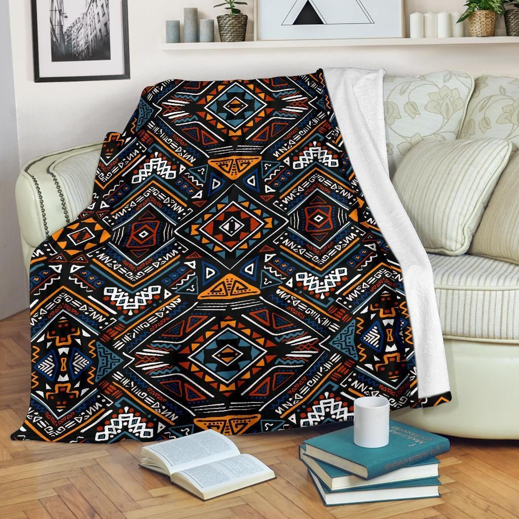 Tribal African Kente Print Fleece Blanket