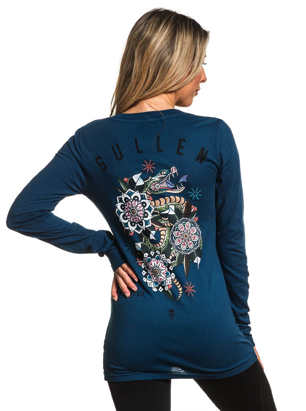 Women’S France Snake Long Sleeve Tee By Sullen