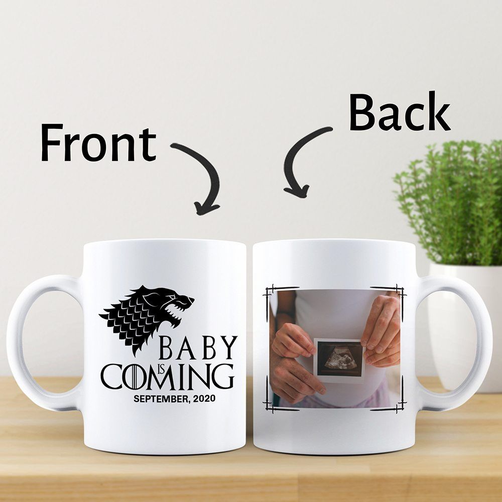 “Baby Is Coming” Custom Photo Mug