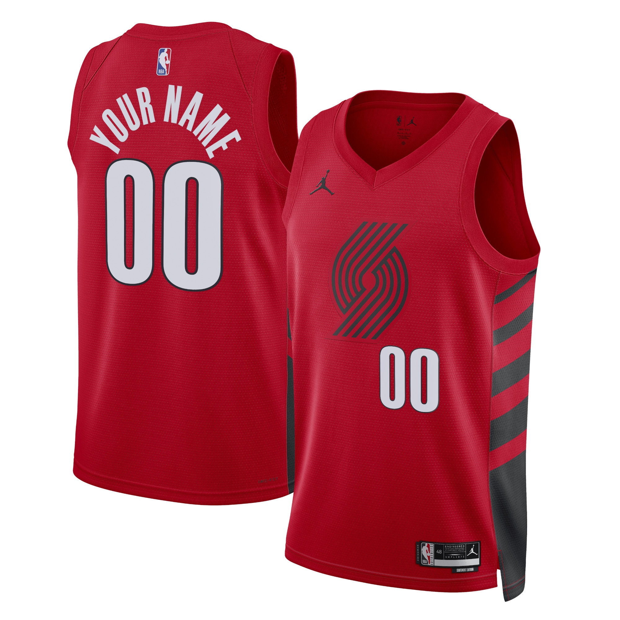 Portland Trail Blazers Jordan Brand Unisex 2022/23 Swingman Custom Jersey – Statement Edition – Red