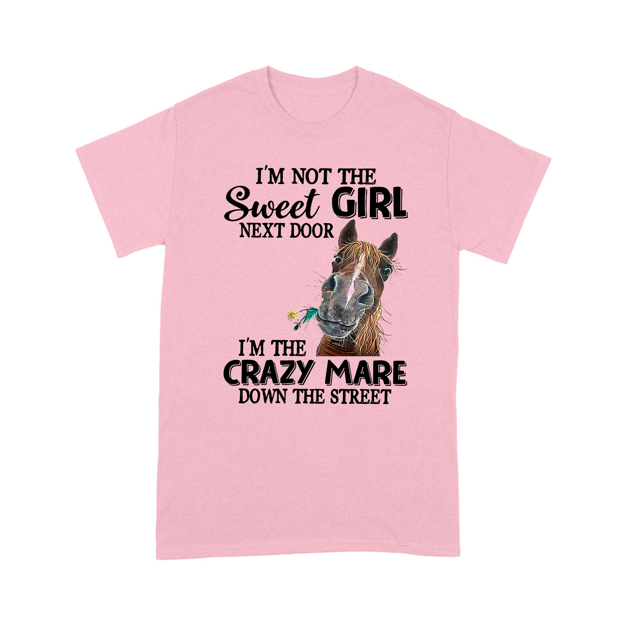 Horse I’m Not The Sweet Girl Next Door I’m The Crazy Mare Down The Street – Standard T-shirt