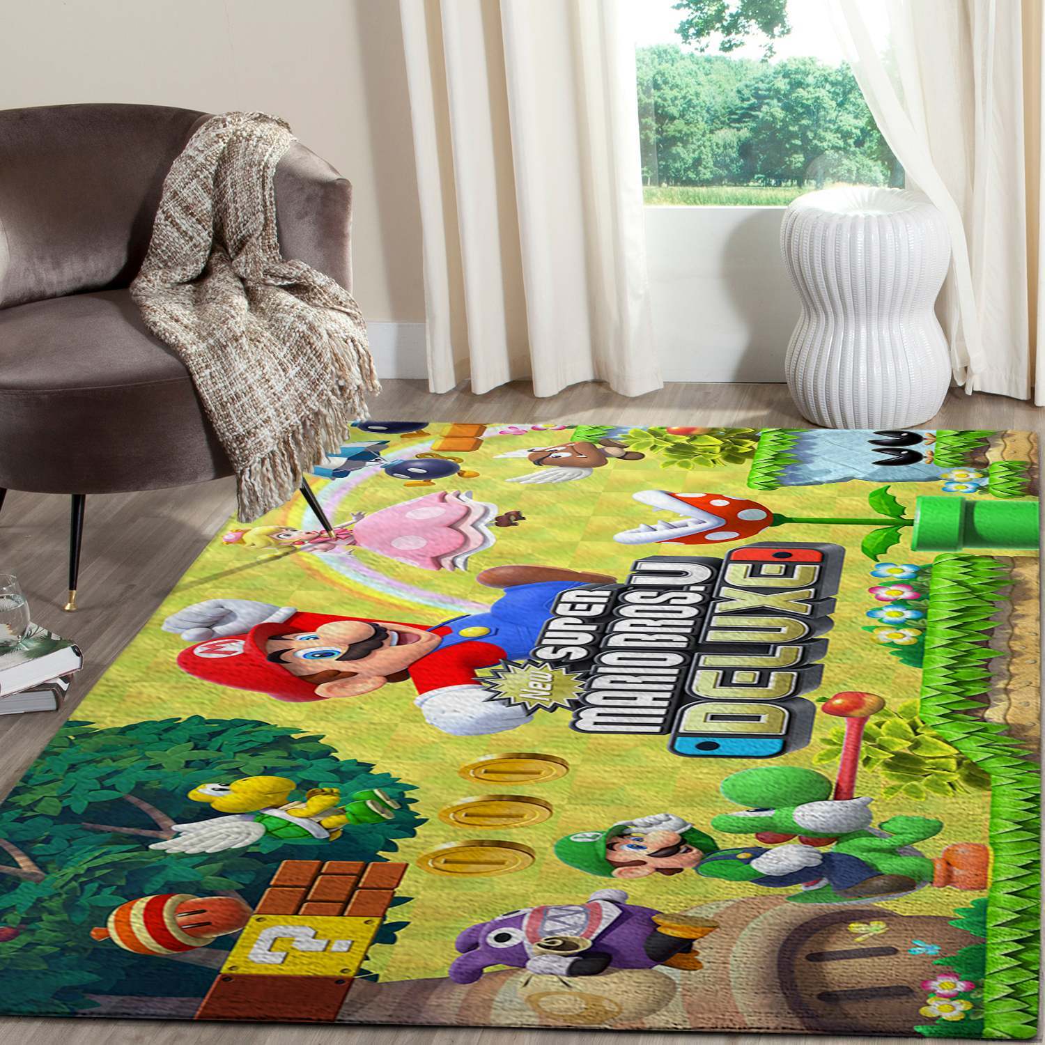 The 20 Rug Super Paper Mario Gaming Area Rugs Living Room Carpet FN041233 Christmas Gift Floor Decor