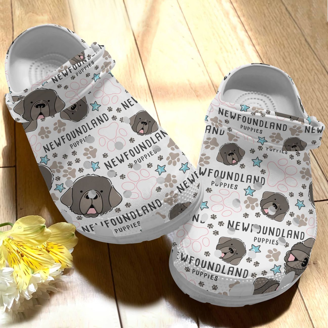 Dog Personalize Clog, Custom Name, Text, Fashion Style For Women, Men, Kid, Print 3D Newfoundland V1