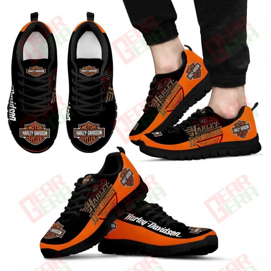 Harley Davidson Sneakers Mens Womens Motorcycle Lovers Custom Print Footwear Casual Riding Shoes GE276