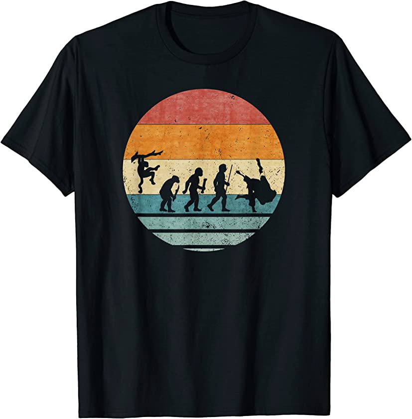 Vintage Retro Evolution Of Judo Karate Judoist Silhouette T-Shirt