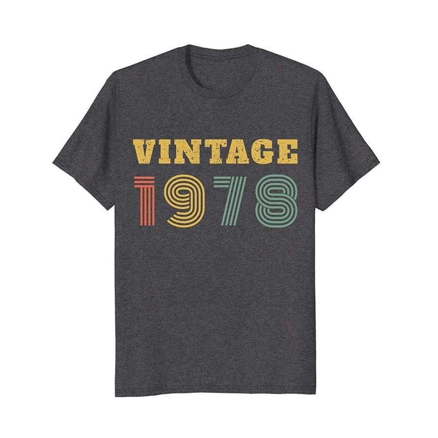 40th Birthday Gift Vintage 1978 Year T-Shirt