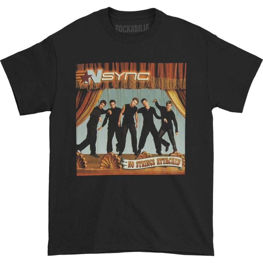 American Classics NSYNC No Strings Black Adult T-Shirt Tee