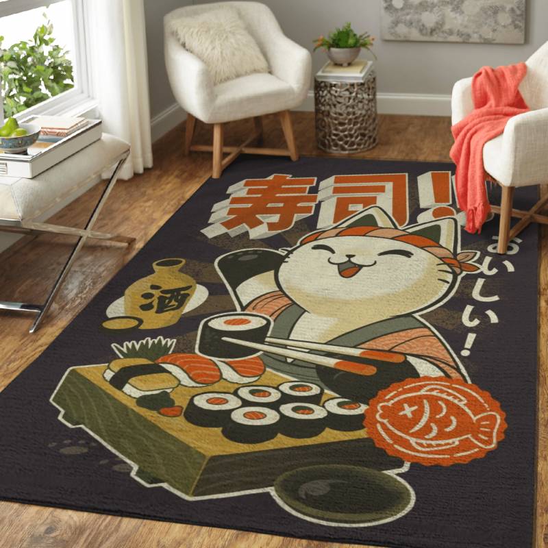 Sushi Chef – Unbelievably Cute Animals Area Rug Carpet