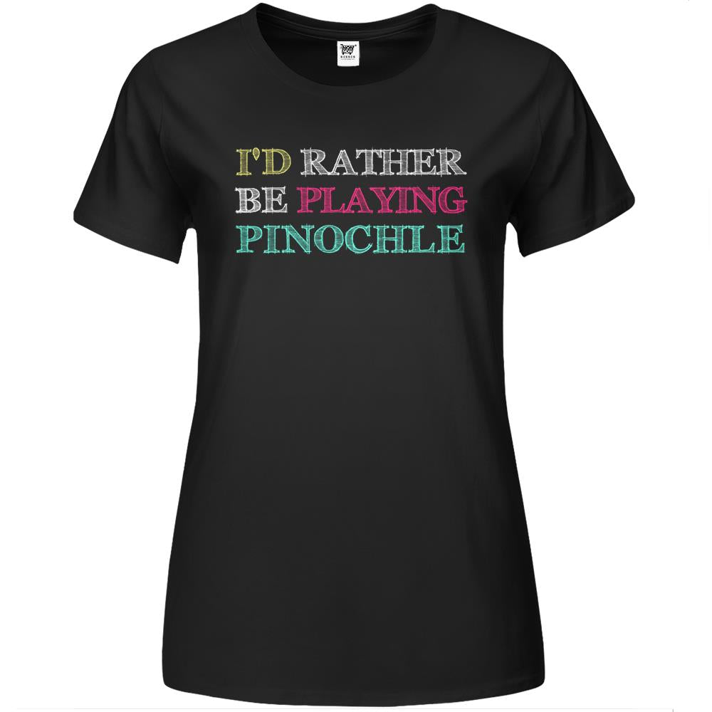 Funny Pinochle Player Card Game Men And Women Premium Womens Tshirts