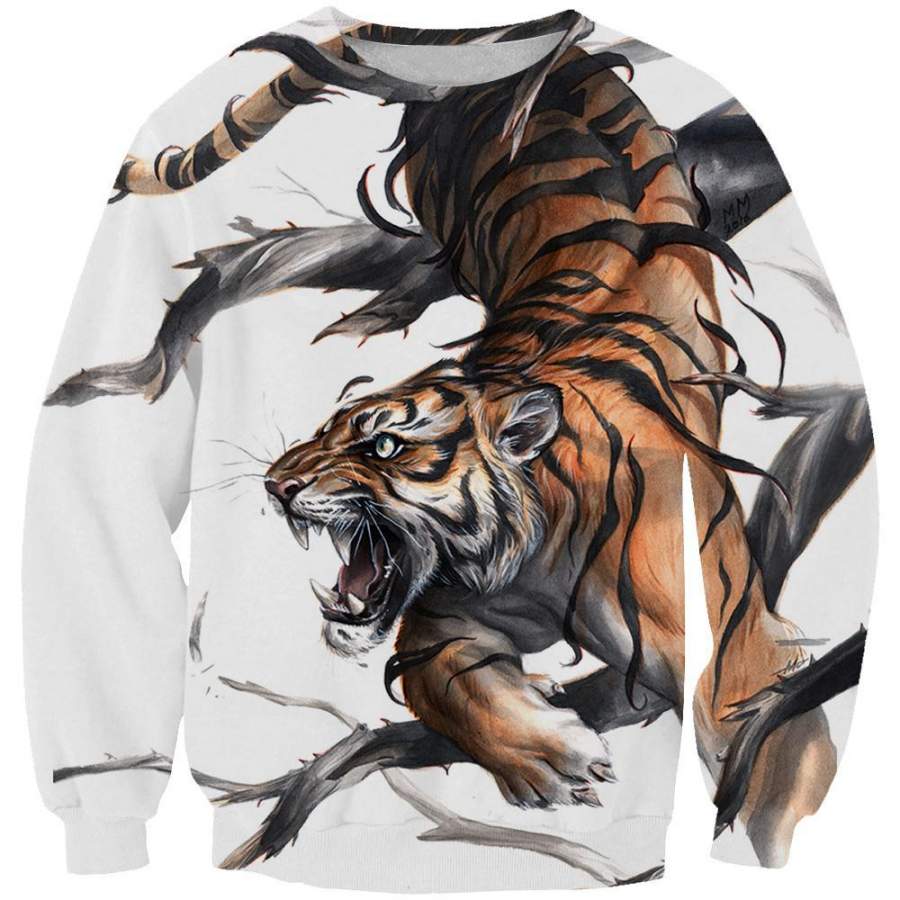 Cool Tiger Sweatshirt – Printed Tiger Clothes