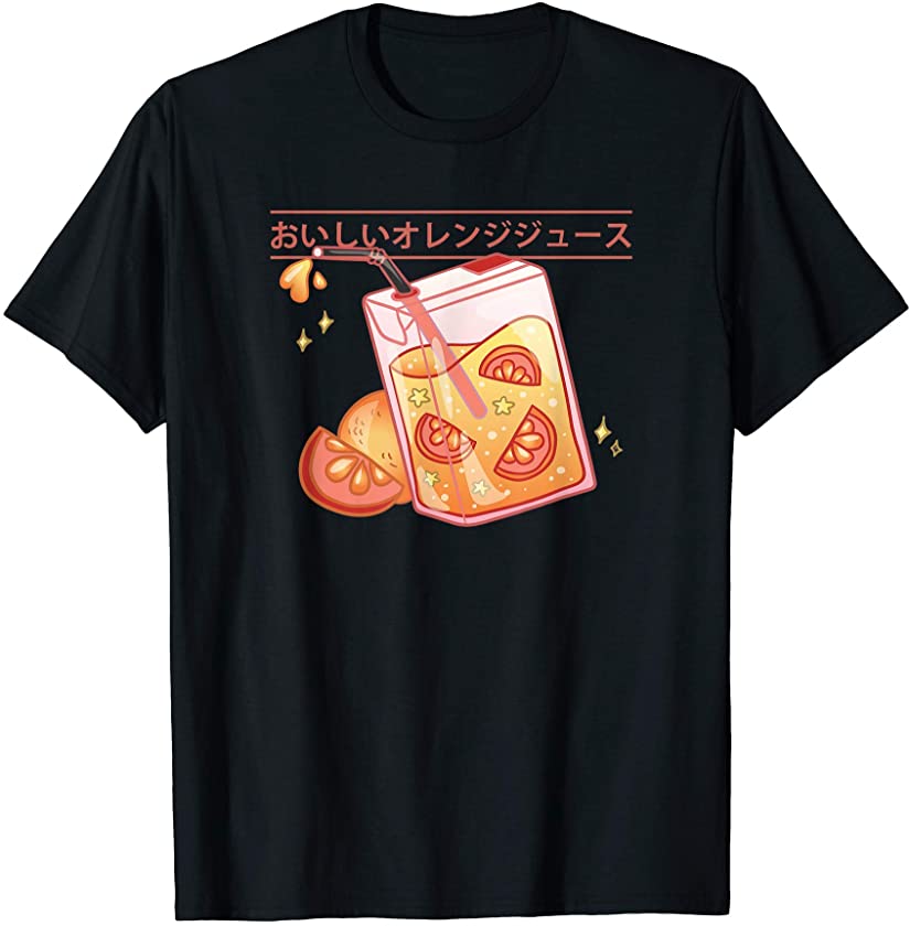 Lemonade Anime Soft Grunge Aesthetic Pastel Orange Juice T-Shirt