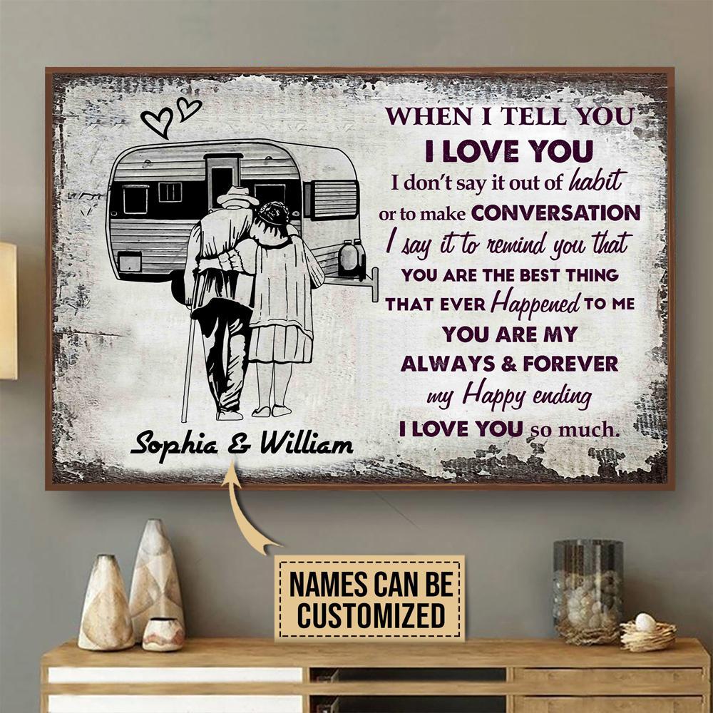 Aeticon Gifts Personalized Camping Sketch When I Tell You Canvas Mom Dad Gift Home Decor