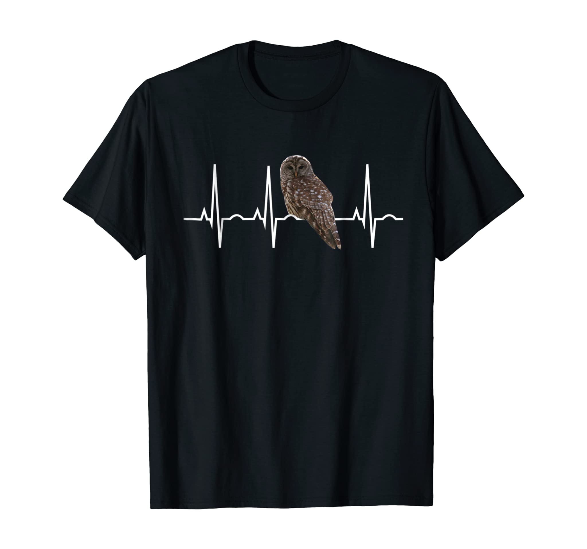 Barred Owl Shirt – Birder Heartbeat Gift Tee for Bird Lovers