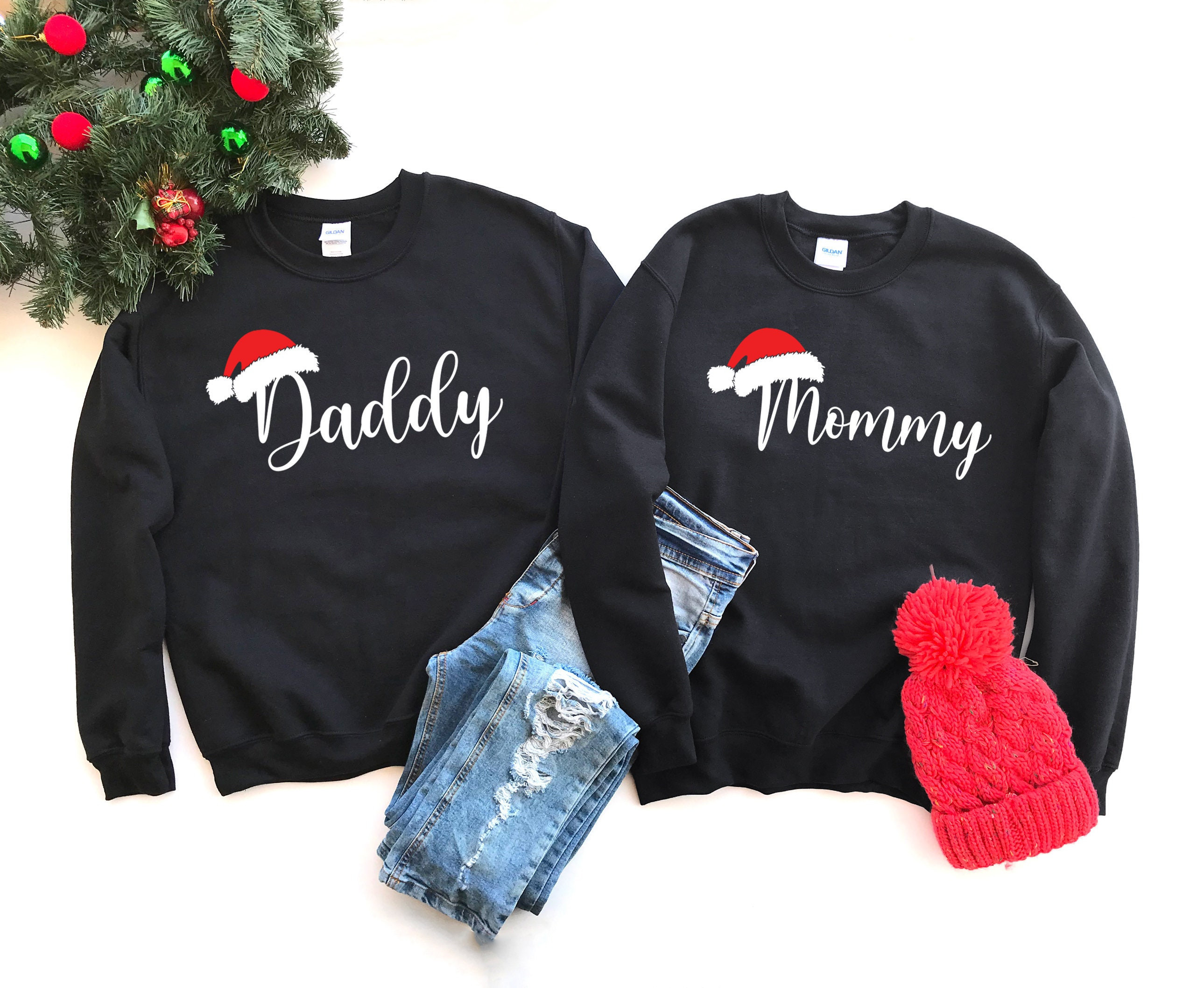 Couple Shirts Family Christmas Daddy Mommy Xmas Sweater Matching Couple, Valentine Gifts, Christmas Gift Graphic Unisex T Shirt, Sweatshirt, Hoodie Size S – 5Xl