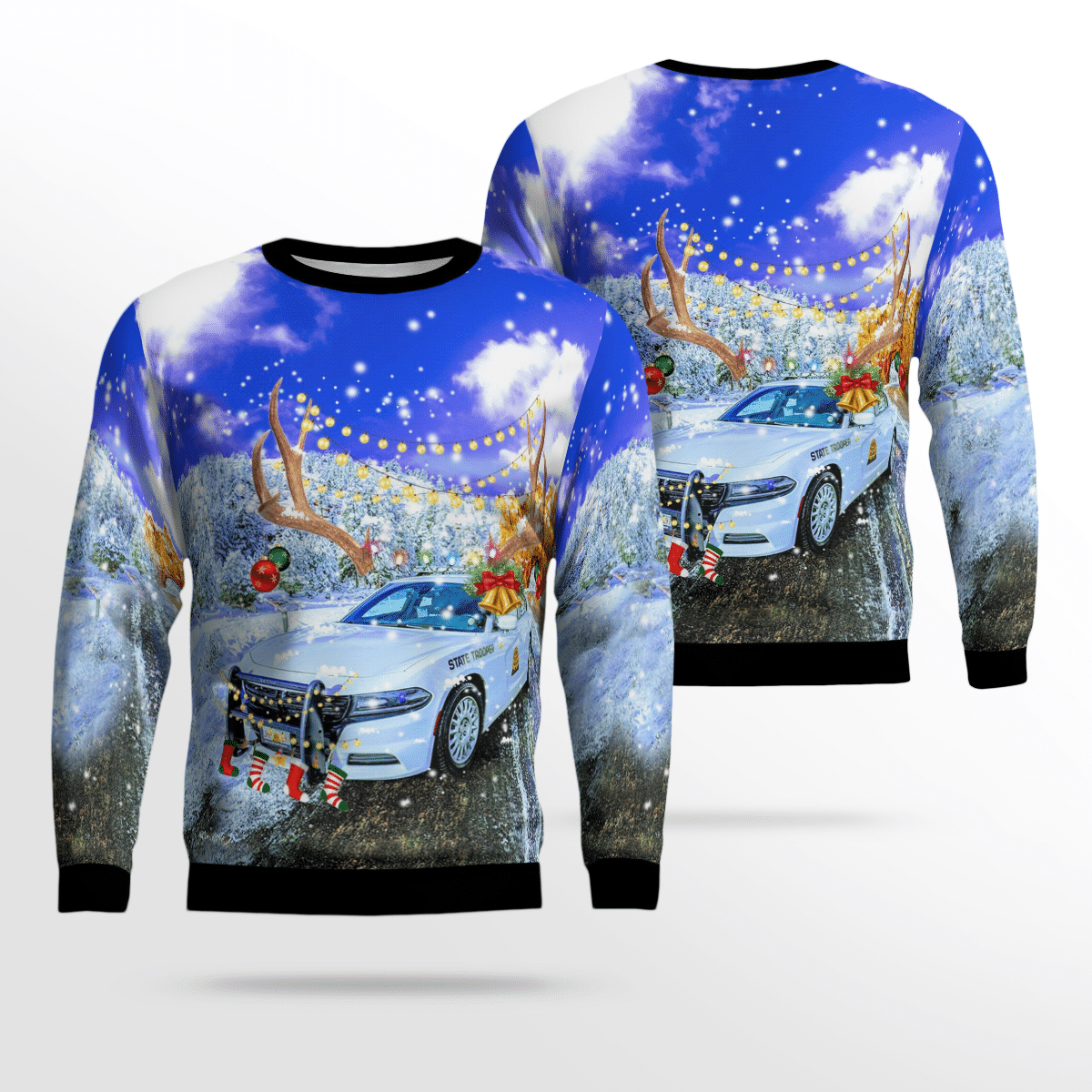 Utah Highway Patrol Ugly Christmas Sweater, All Over Print Sweatshirt