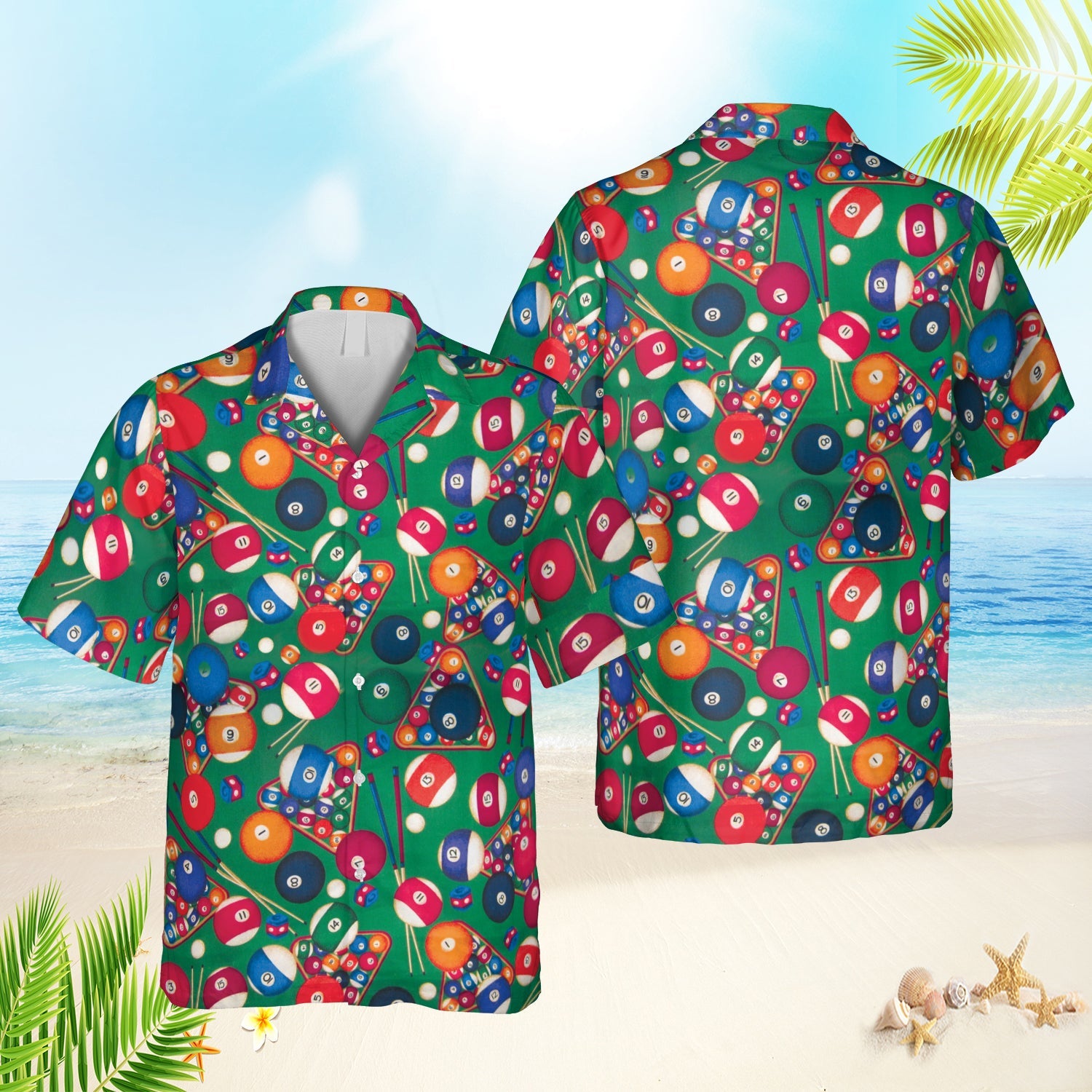 Billards Table Hawaiian Balls Summer Clothing Ha72680