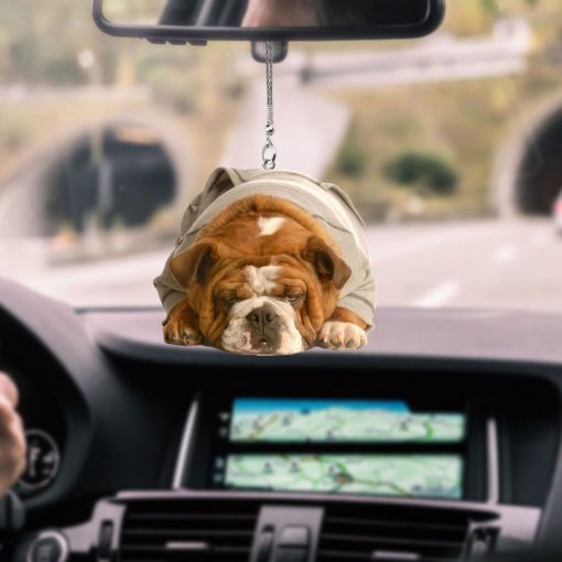 Bulldog Girlfriend Car Hanging Ornament